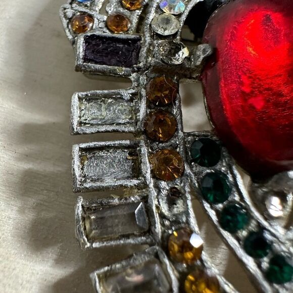 Vintage Art Deco Era Exquisite Detailed As Is Brooch - Picture 7 of 10